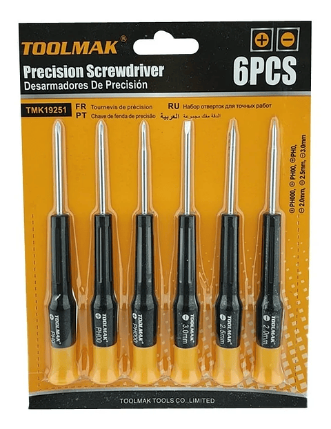 Juego De Destornilladores De Precision 6 Piezas Toolmak