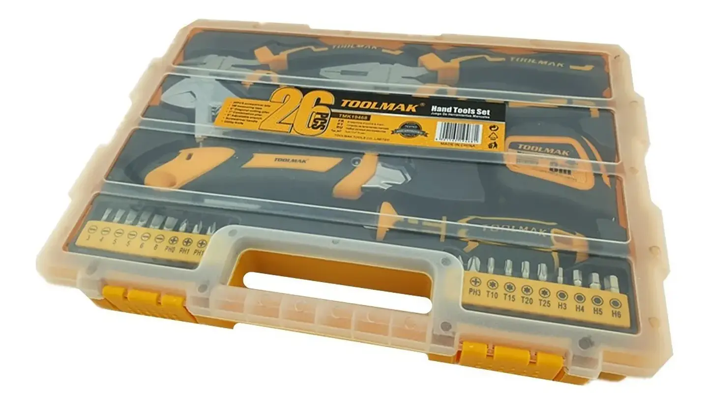 Set Kit Juego De Herramientas Manuales 26 Piezas Toolmak 3
