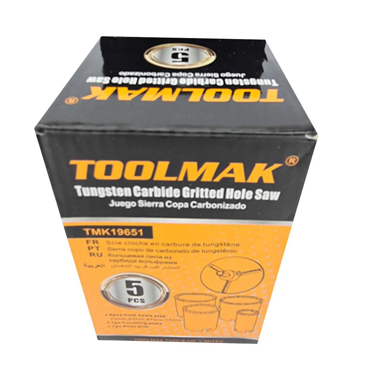 Kit Juego De Broca Sierra Copa Diamantada 5 Piezas Toolmak 2