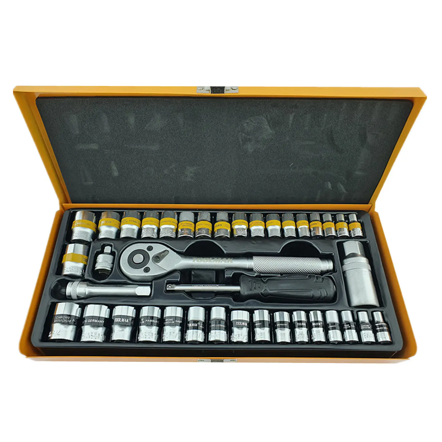 Juego De Dados 1/4 3/8 Milimétrico Pulgada 40 Pcs Toolmak 1