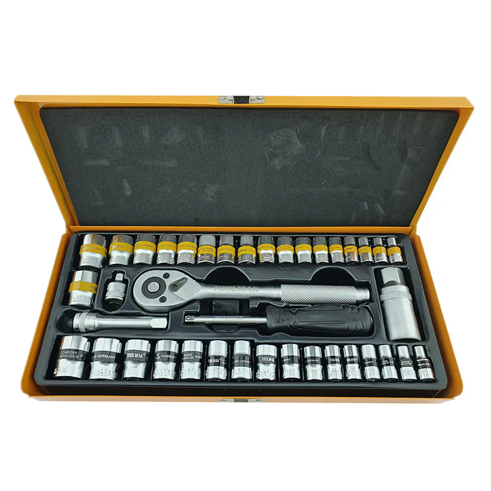 Juego De Dados 1/4 3/8 Milimétrico Pulgada 40 Pcs Toolmak 1