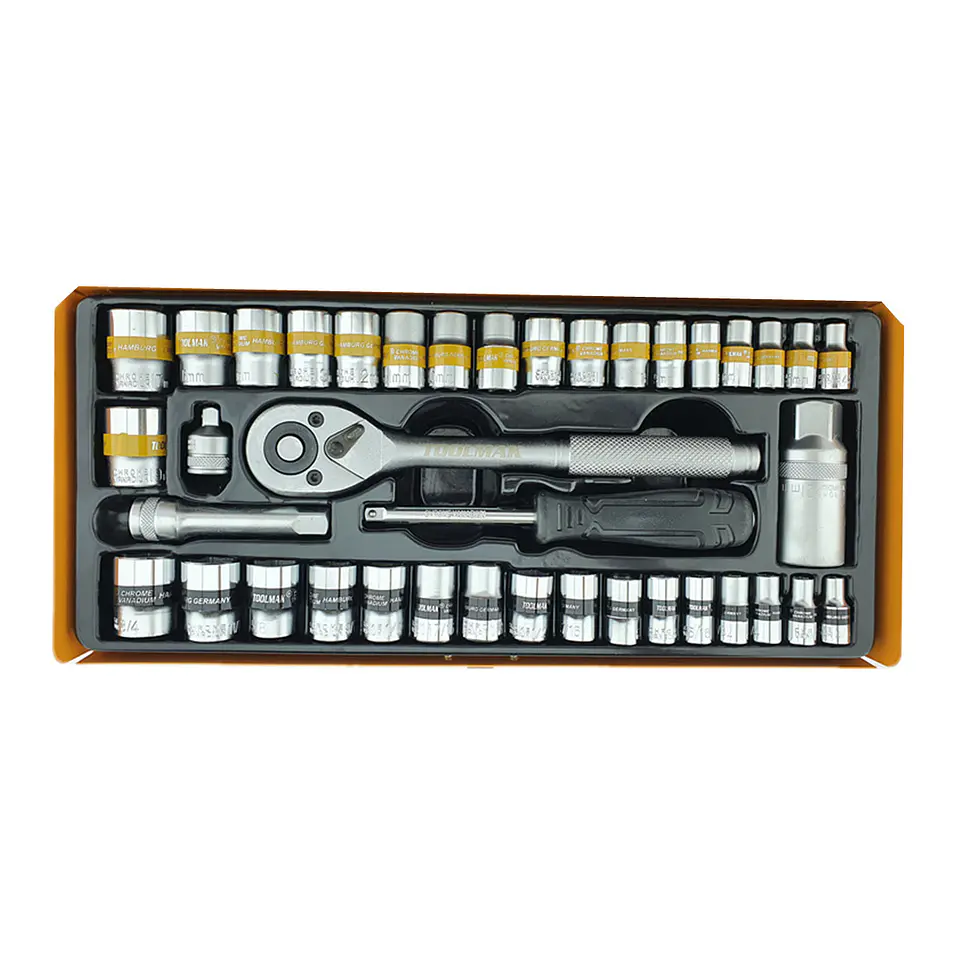 Juego De Dados 1/4 3/8 Milimétrico Pulgada 40 Pcs Toolmak 2