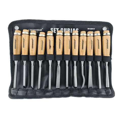 Juego De Cinceles Para Tallar Madera Gubia 12 Pieza Crownman