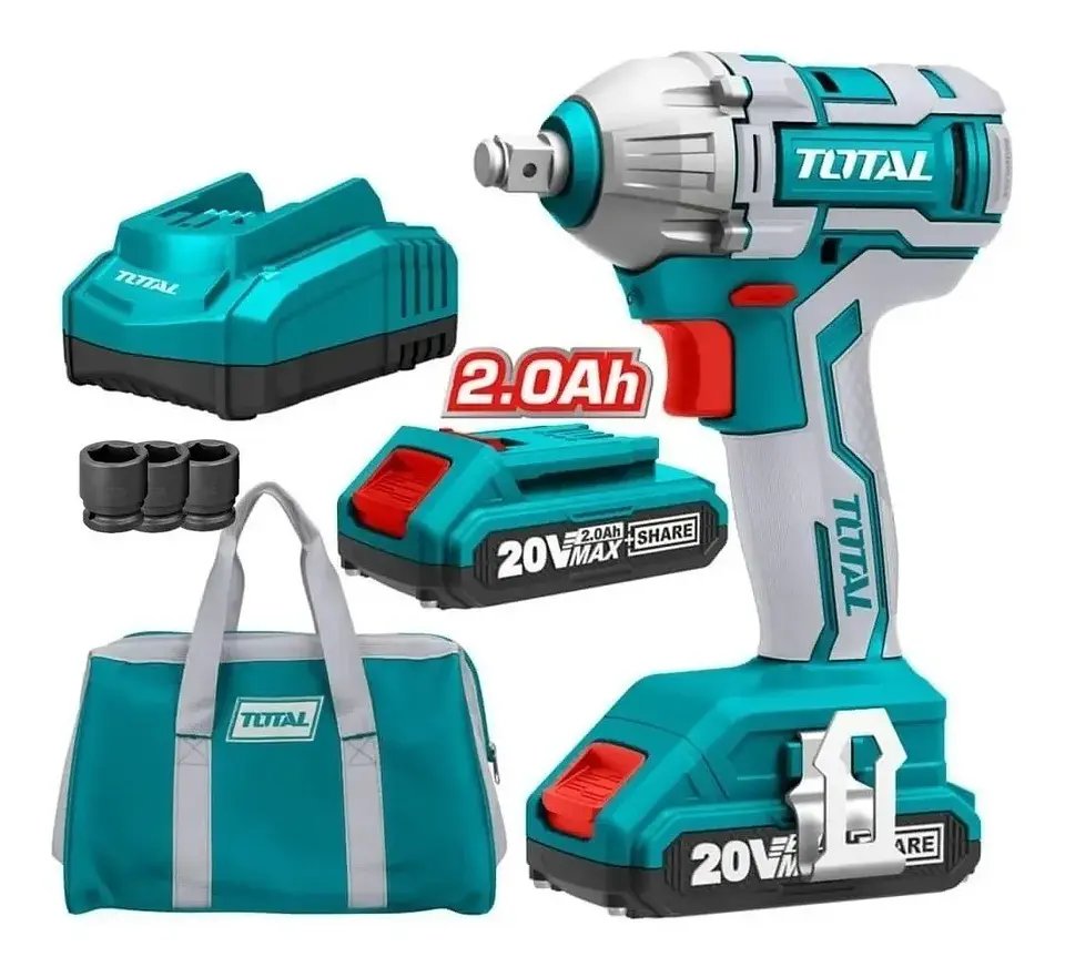 Taladro Pistola Llave Impacto 20v 2 Bat Total Tiwli2001 2