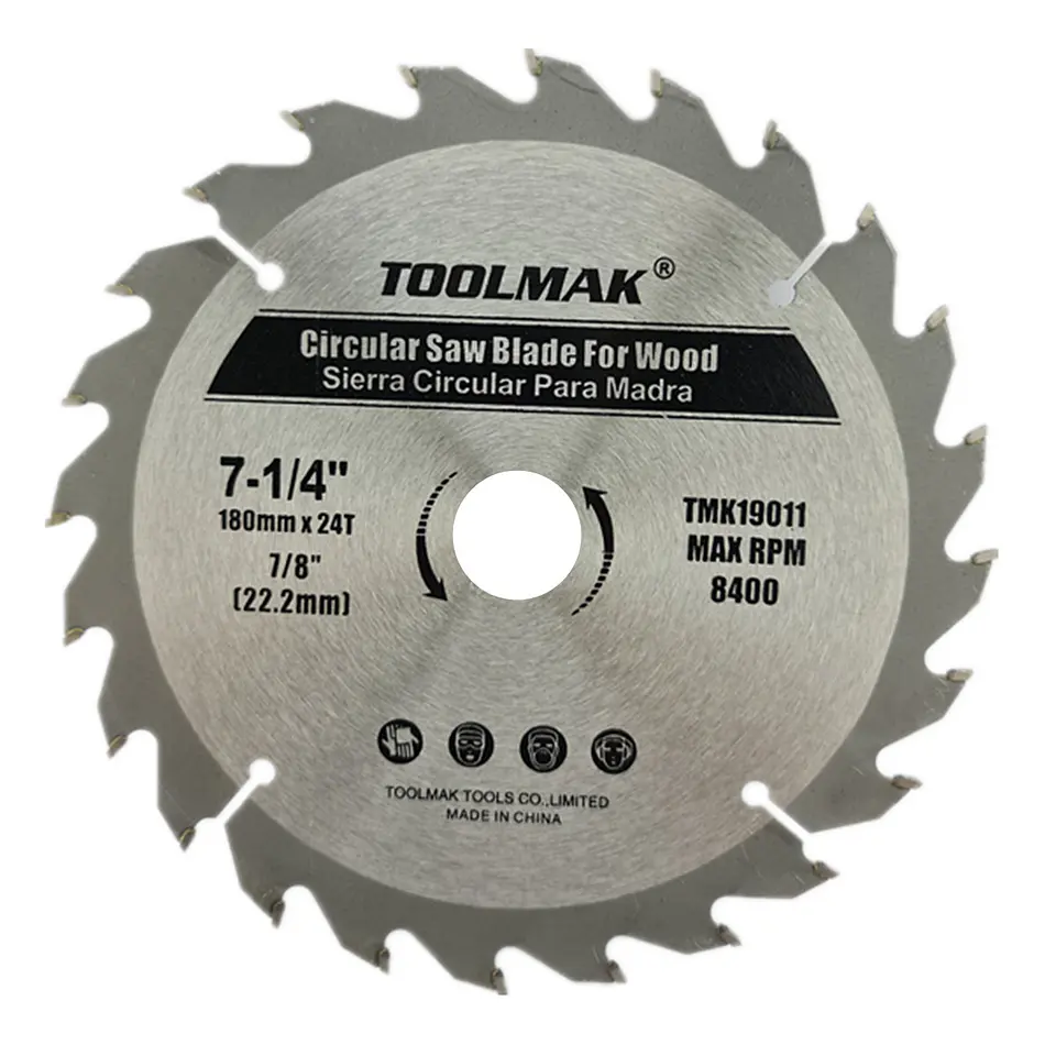 Disco De Sierra Circular 7 1/4 Pulgadas 24 Dientes Toolmak 1