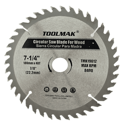 Disco De Sierra Circular 7 1/4 Pulgadas 40 Dientes Toolmak