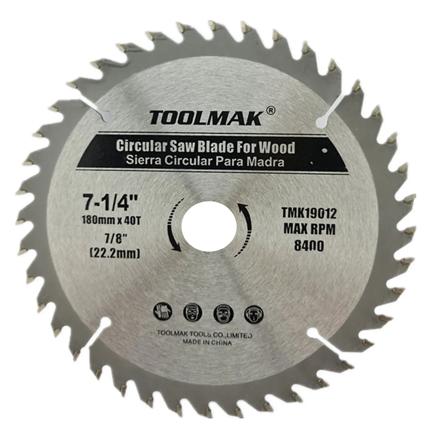 Disco De Sierra Circular 7 1/4 Pulgadas 40 Dientes Toolmak 1