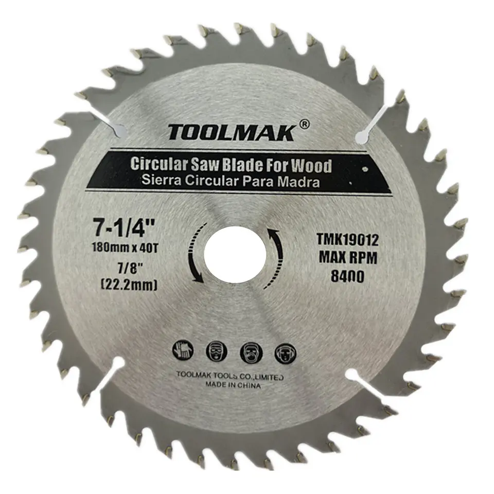 Disco De Sierra Circular 7 1/4 Pulgadas 40 Dientes Toolmak 1