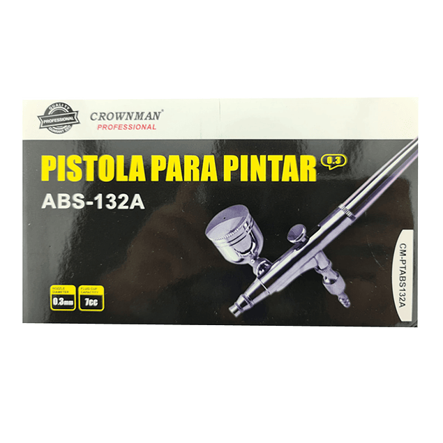 Pistola Para Pintar Aerografo Calibre 0.3mm Crownman