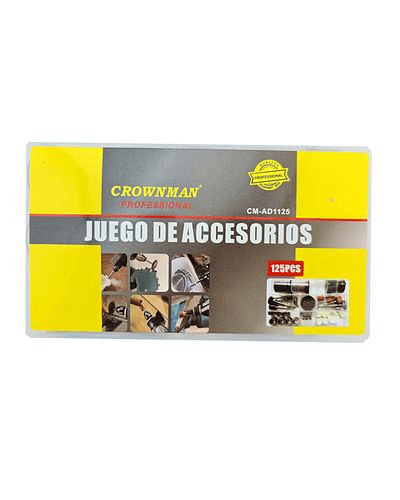 Kit Set Jgo De Acc. Para Minitorno Tipo Dremel 125pcs Crownman