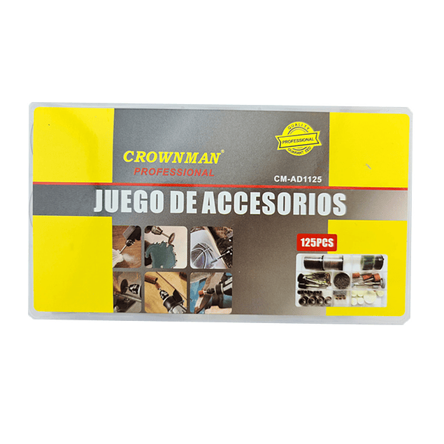 Kit Set Jgo De Acc. Para Minitorno Tipo Dremel 125pcs Crownman