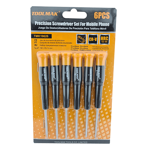 Juego De Destornilladores Para Celular 6 Piezas Toolmak