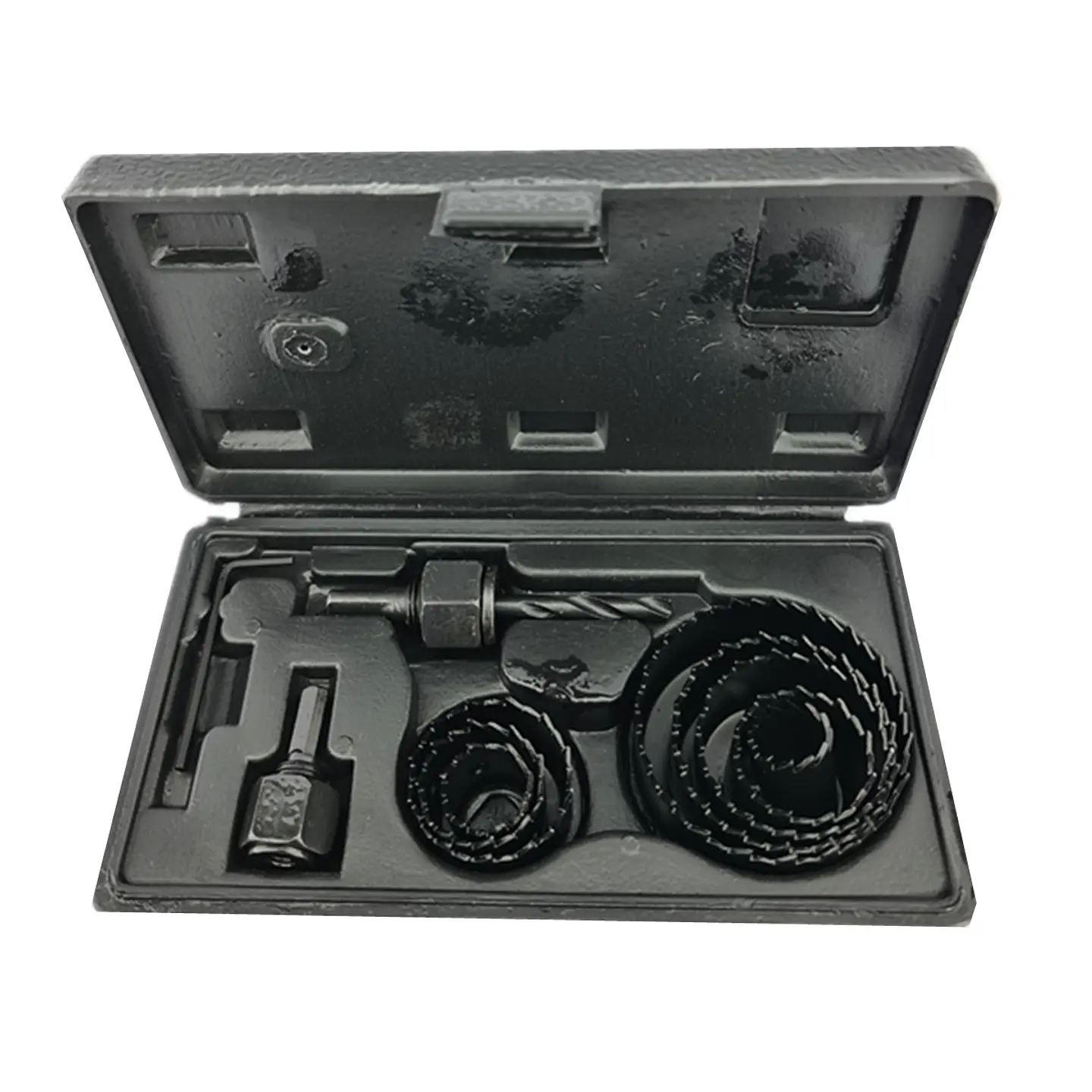 Juego Hoja Broca Sierra Copa Para Madera 11 Piezas Asaki 1