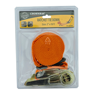 Eslinga Cinta Amarre Con Ratchet 2 Pulgada X 15 Ft Crownman