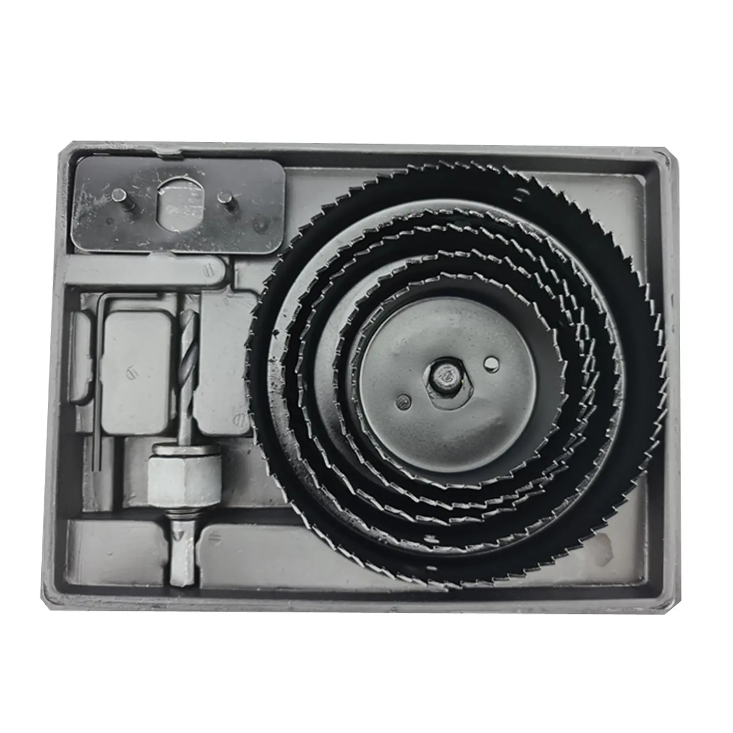 Juego Hoja Broca Sierra Copa Para Madera 8 Piezas Asaki 2