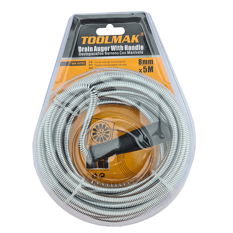 Llave Ganzua Laucha Destapador Cañaria 5mts 8mm Toolmak