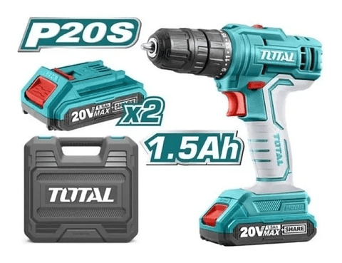 Taladro Atornillador Inalambrico 20v 10mm Total Tdli20012