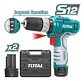 Taladro Atornillador Inalambrico 2 Bat 12v Total Tidli1232 - Miniatura 2