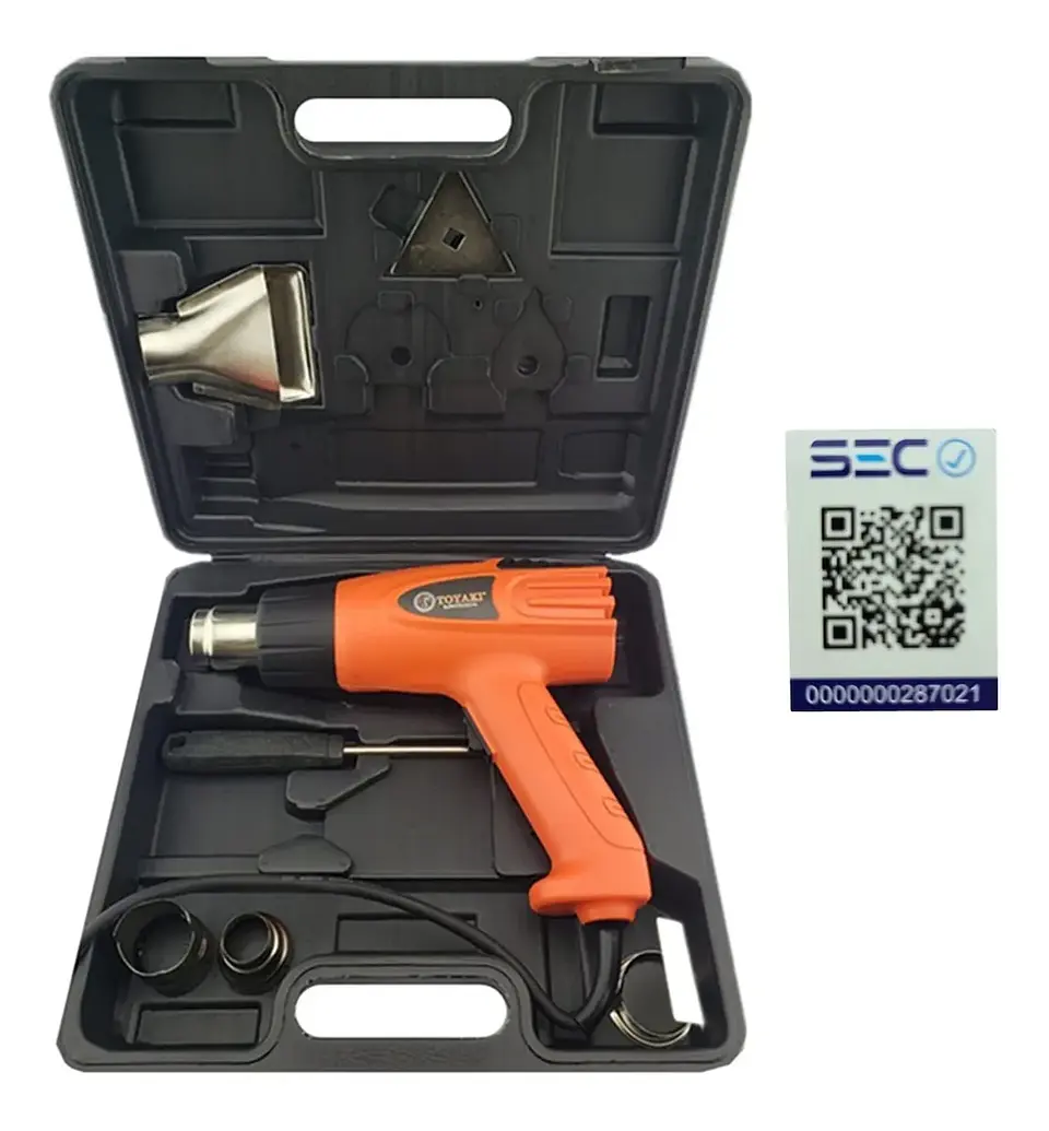 Pistola De Calor 2000w 600°c Maletin Toyaki Tk-838 1