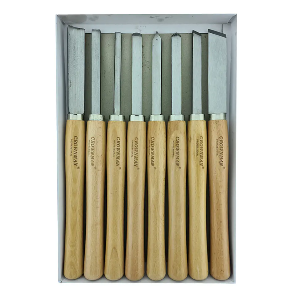 Juego De Cinceles Para Tallar Madera Gubia 8 Pieza Crownman 1