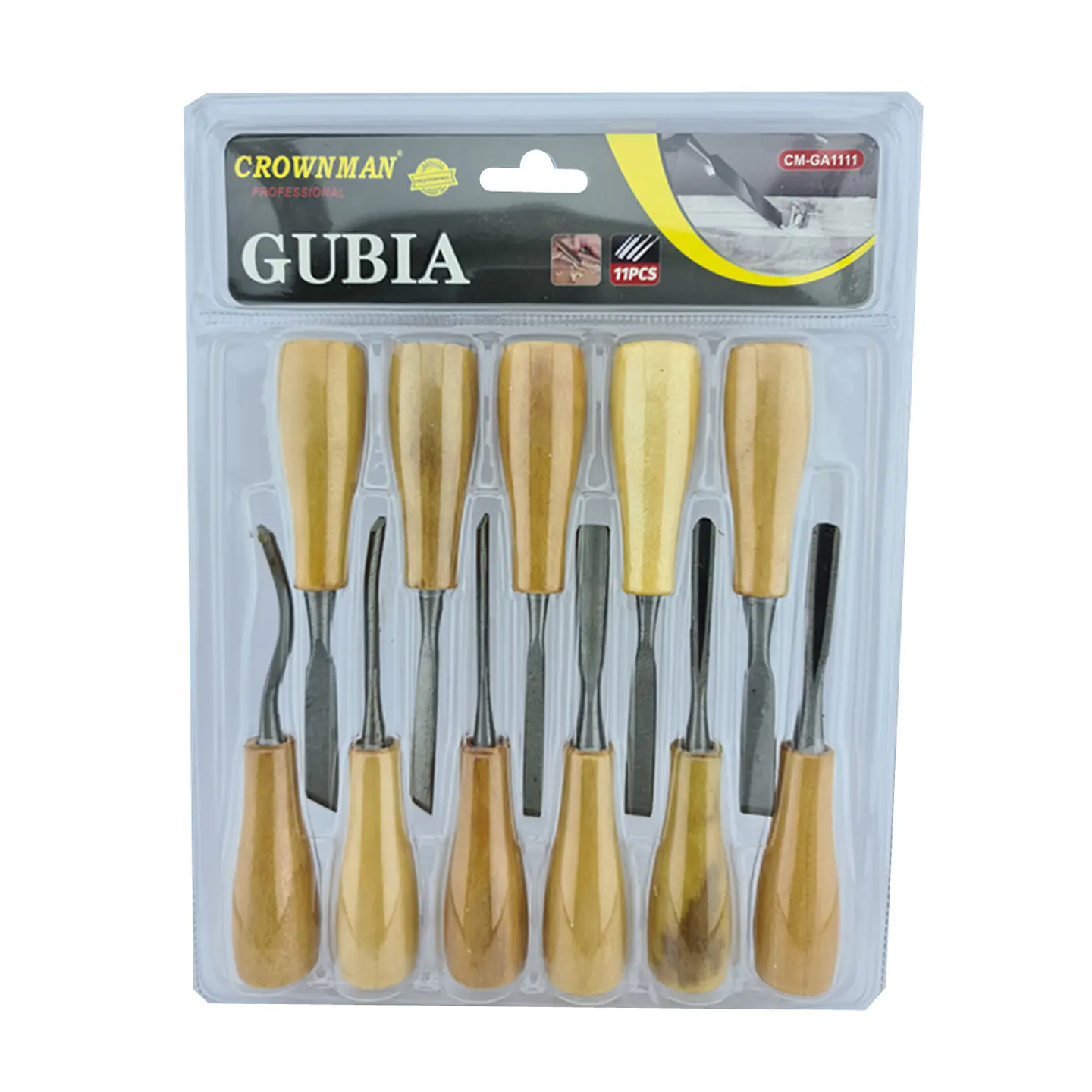 Juego De Cinceles Para Tallar Madera Gubia 11 Pieza Crownman 1