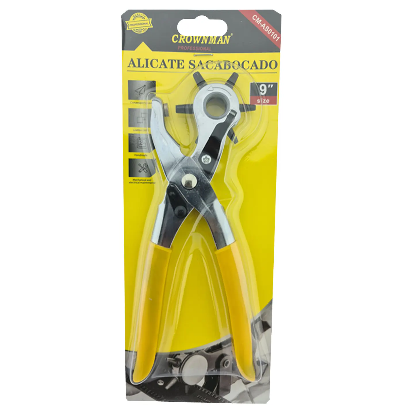 Alicate Sacabocado Perforador 9 Pulgadas Crownman 2