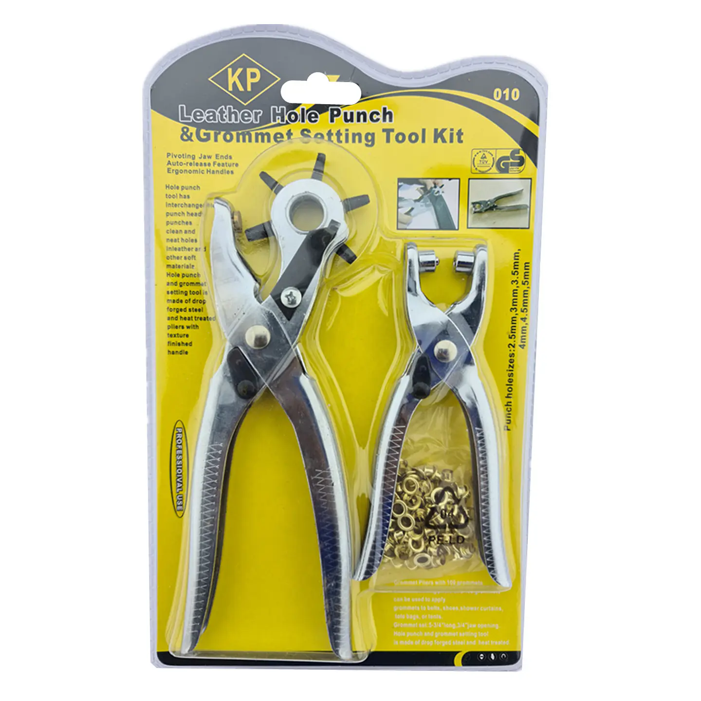 Set Alicates Sacabocado 2 Piezas Ojetillos Kp 1