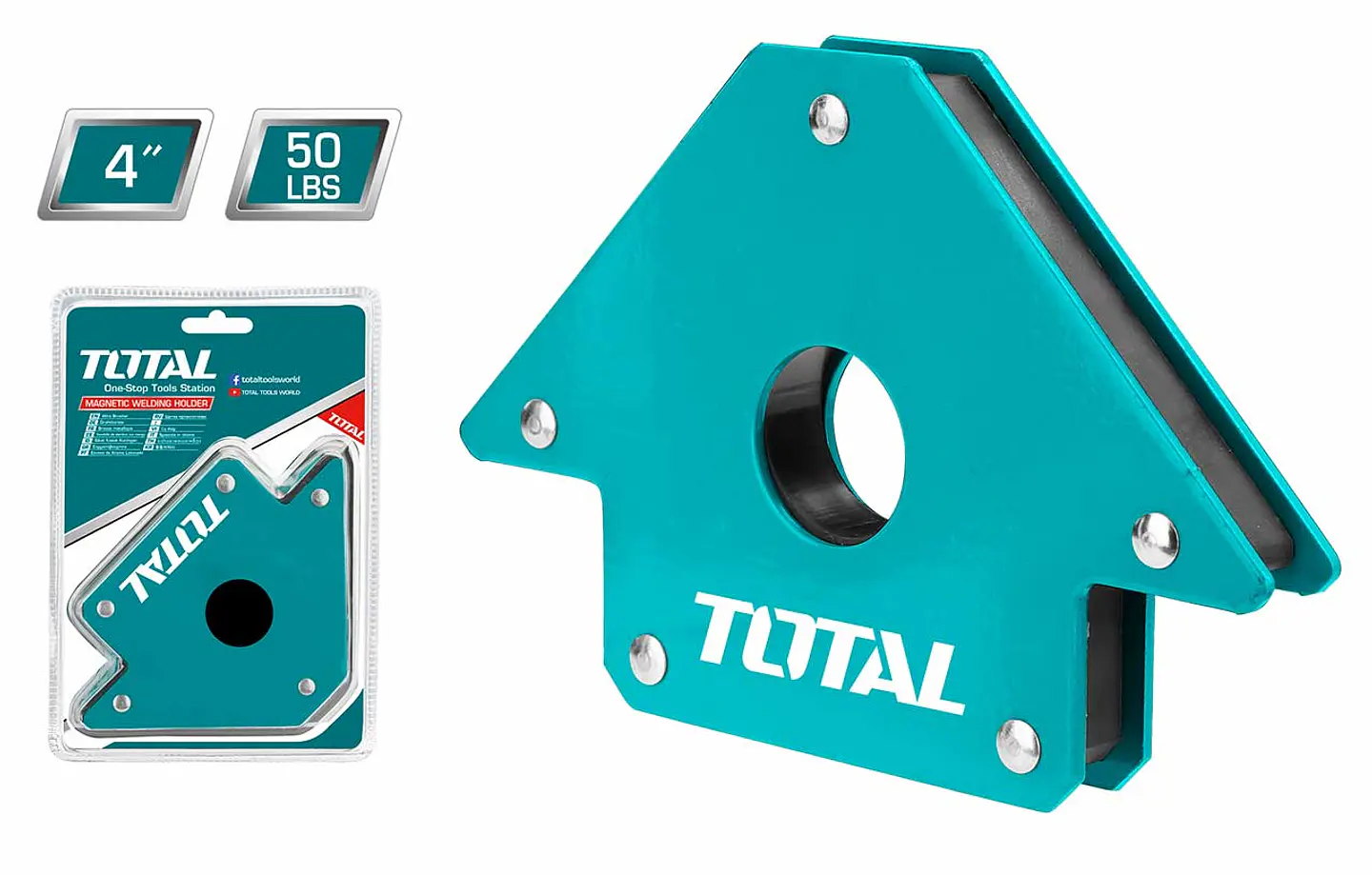 Escuadra Magnetica 50 Lbs 4 Pulgada Para Soldar Total 1