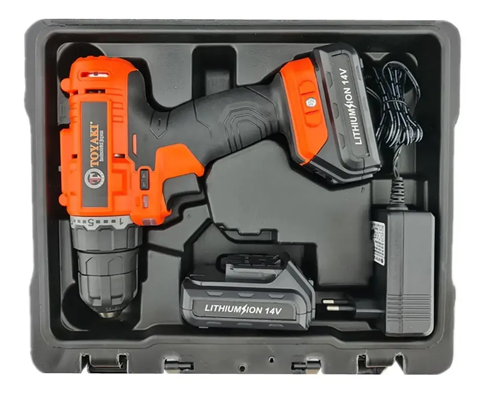 Taladro Atornillador Inalambrico 10mm 14v Toyaki Tk-839 3