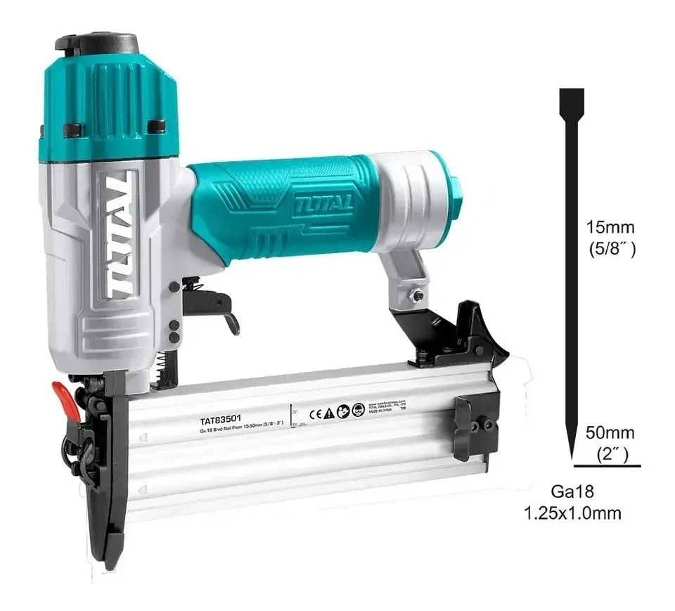 Pistola Clavadora Neumatica 15-50mm Total Tat83501 2