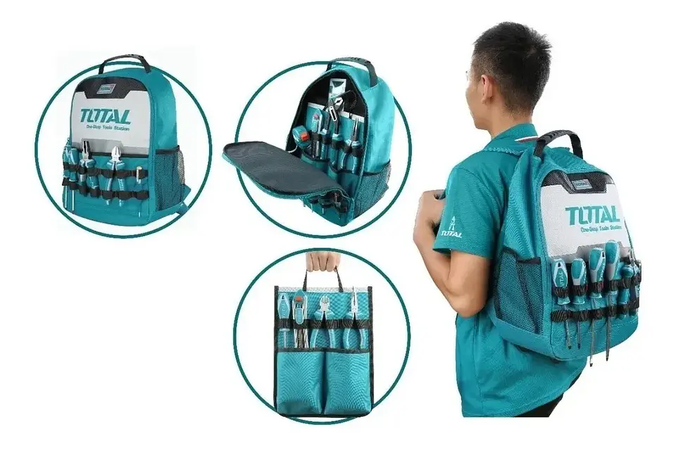 Mochila Para Herramientas Bolso Interno Removible Total 2