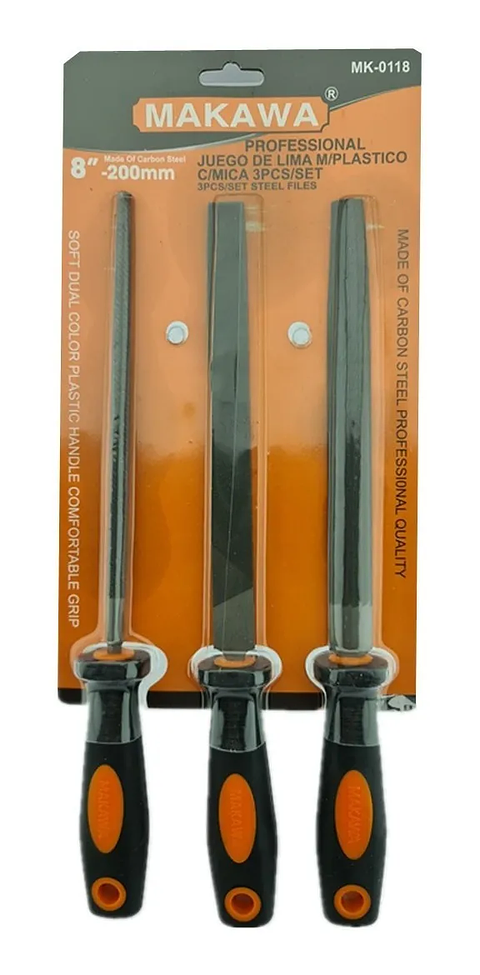 Juego De Limas Para Madera 8 Pulgada 3 Piezas MAKAWA