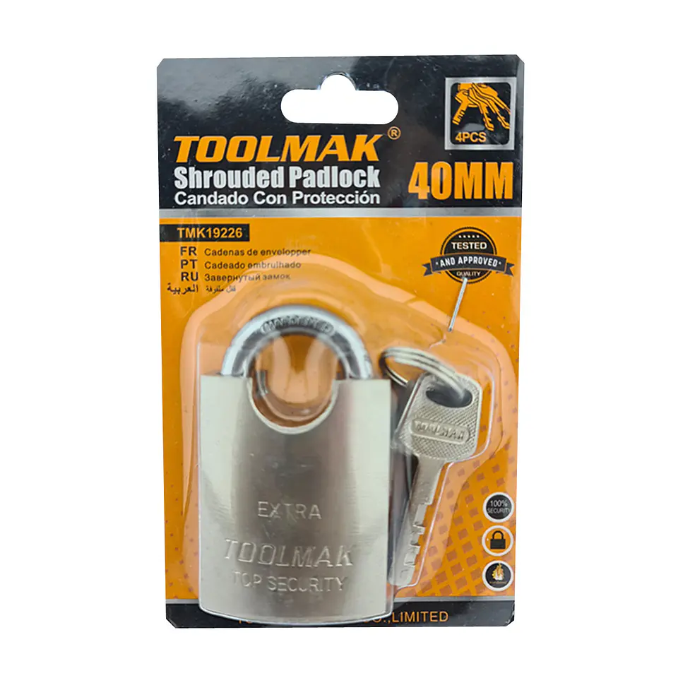 Candado De Seguridad Con Proteccion Acero 40mm Toolmak 2