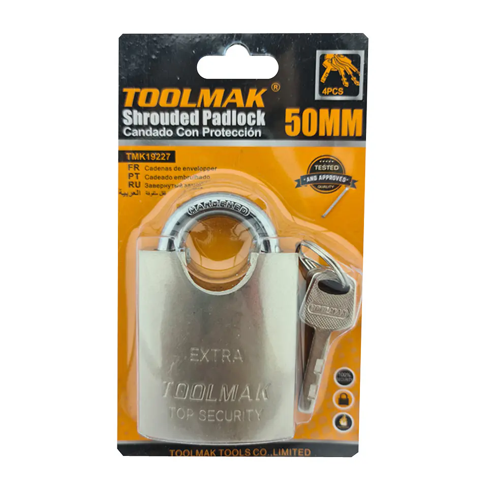 Candado De Seguridad Con Proteccion Acero 50mm Toolmak 2