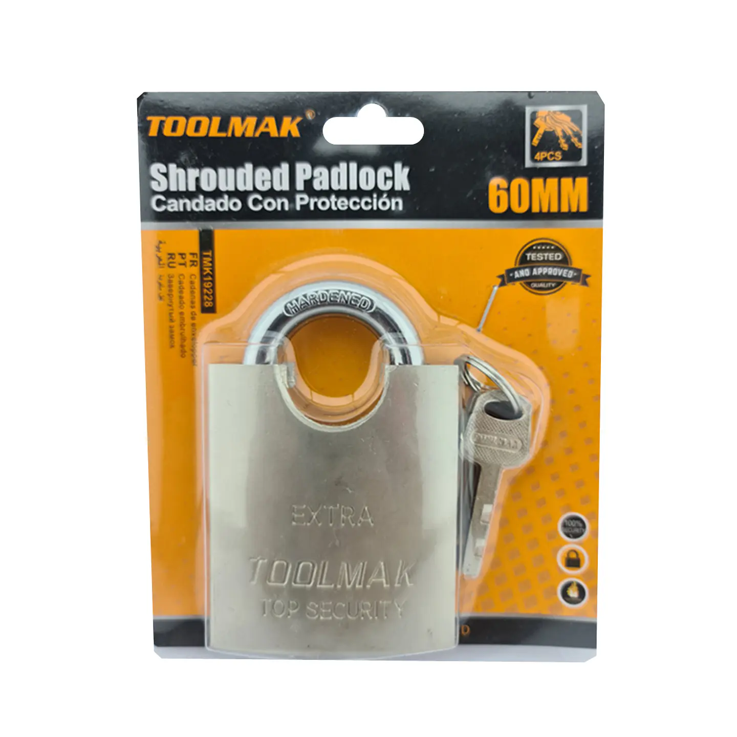 Candado De Seguridad Con Proteccion Acero 60mm Toolmak 2