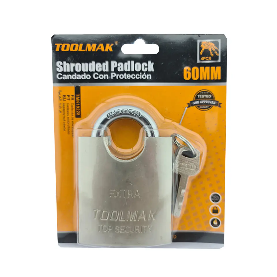 Candado De Seguridad Con Proteccion Acero 60mm Toolmak 2