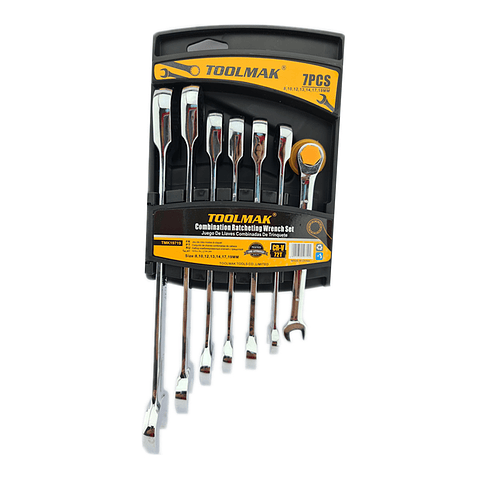 Juego De Llaves Punta Corona Con Chicharra 7 Piezas Toolmak