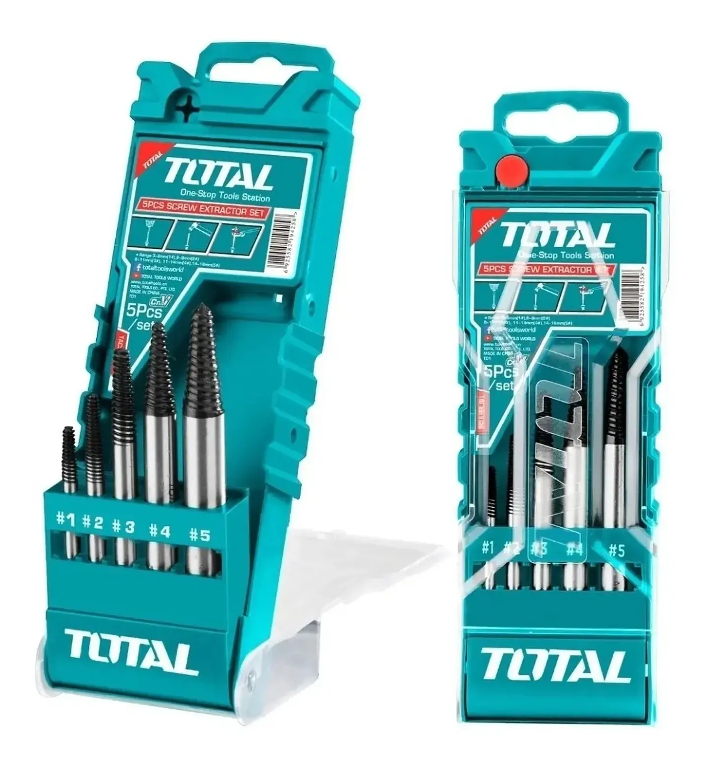 Extractor Tornillo Pernos Cortados 5 Piezas Total Tacse0056 1