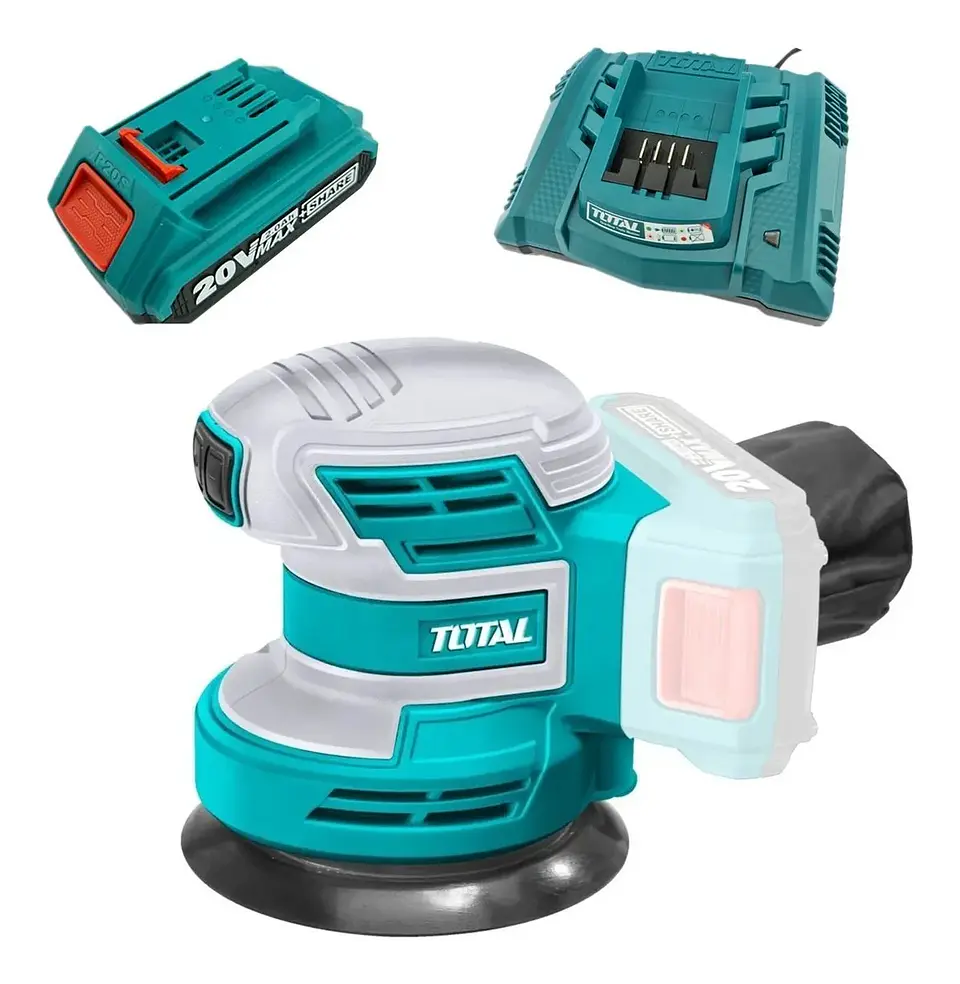 Lijadora Roto Orbital Inalámbrica 20v 125mm Cargador + Bateria Total 1