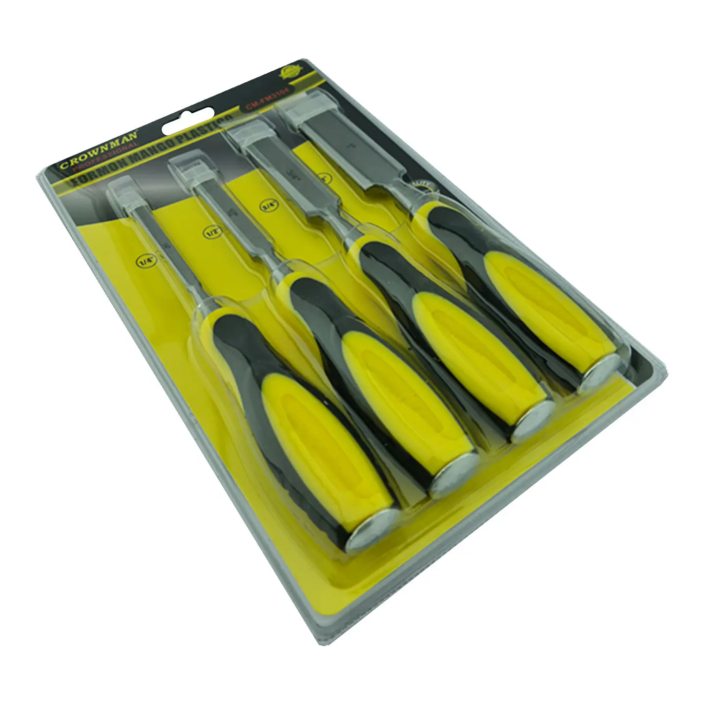 Juego Formones De Golpe Madera 4 Piezas Crownman Cm-fm3104 2