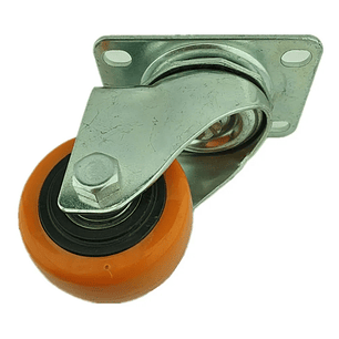 Rueda Naranja Con Freno Giratoria 2.5 Pulgadas