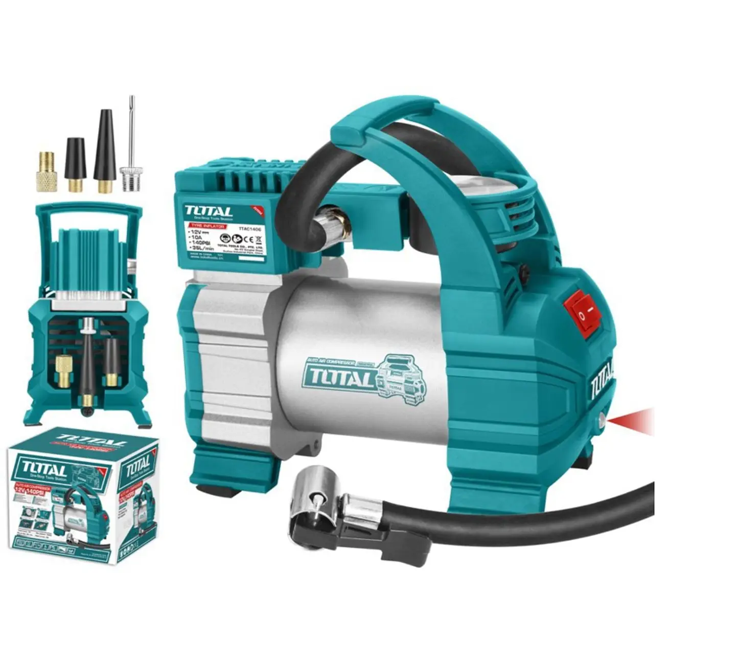 Compresor De Aire 12v 10 Bar Total Ttac1406 2