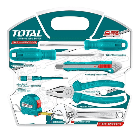 Juego De Herramientas Manuales Multiusos 7 Piezas Total 