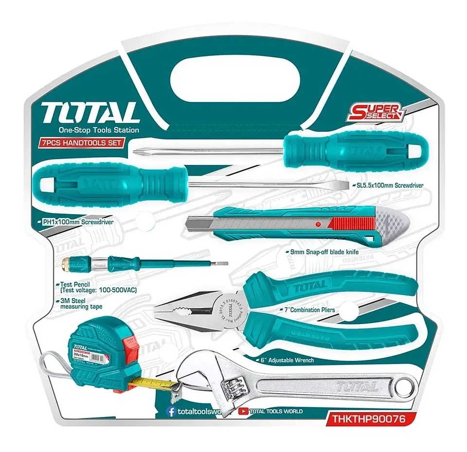 Juego De Herramientas Manuales Multiusos 7 Piezas Total  1