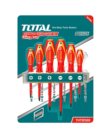 Set Destornilladores Electricos 6 Piezas Total Thtis566