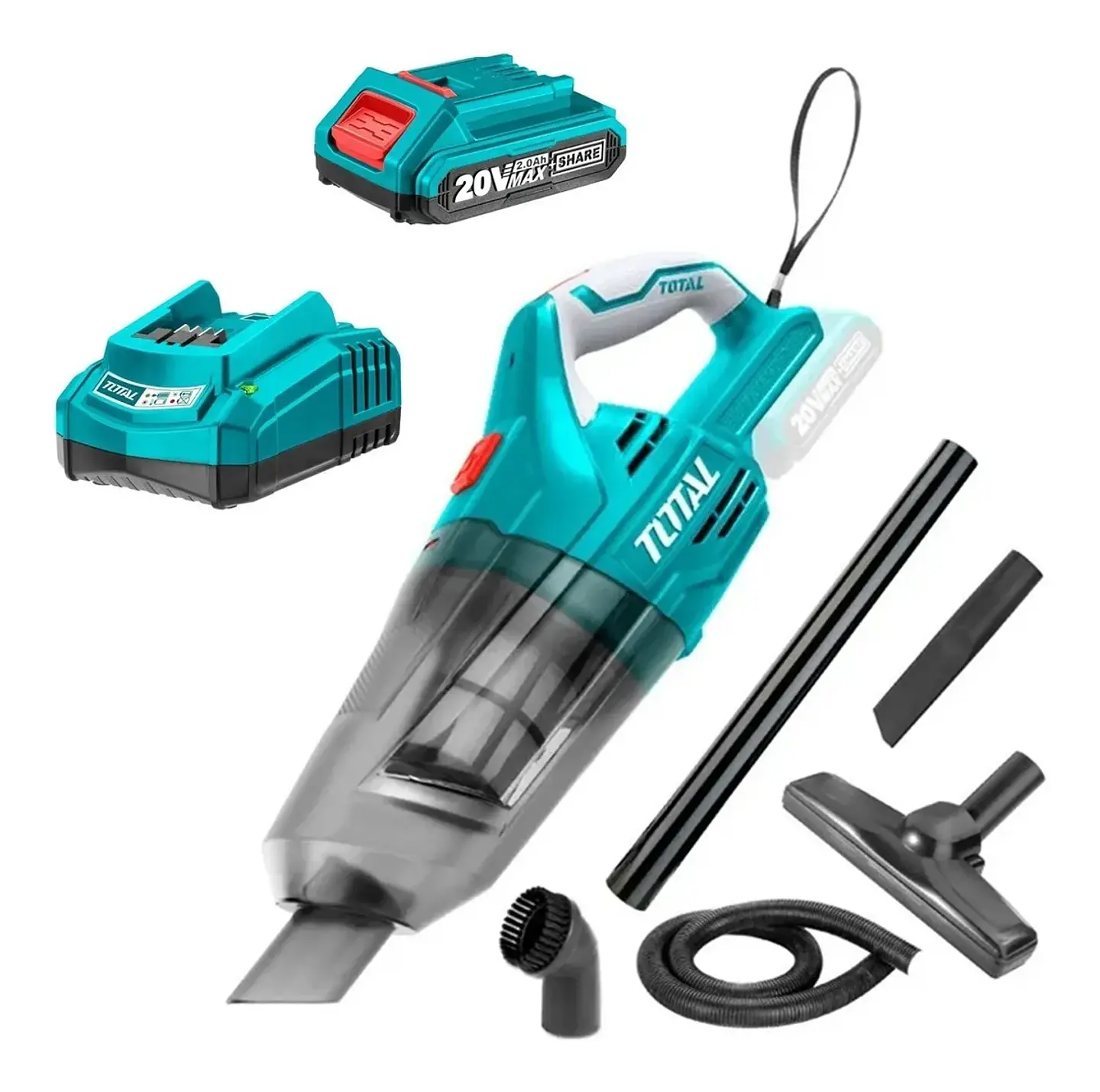 Aspiradora Inalambrica 0.70Lts 20v + Bateria + Cargador Total Tvli2001 1