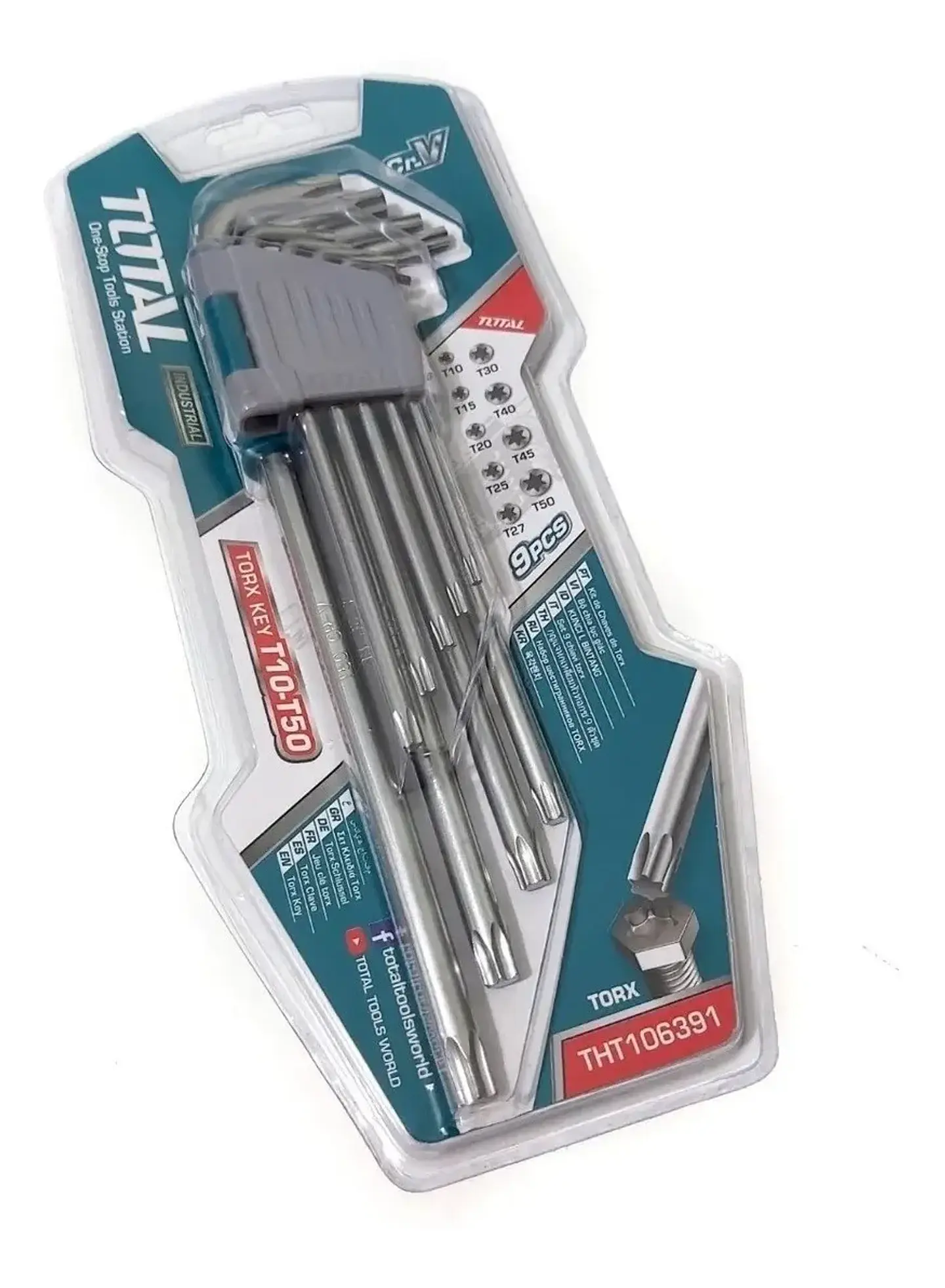 Juego Llaves Allen Estrella Torx 9 Piezas Total Tht106391 1