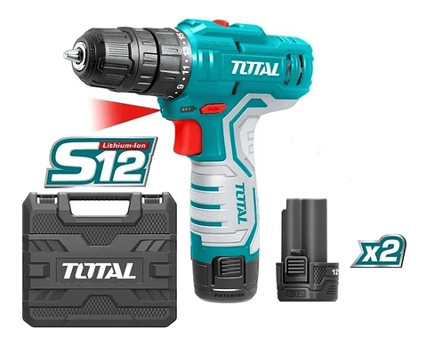 Taladro Inalambrico 1350rpm 10mm 2 Bat 12v Total Tdli12325