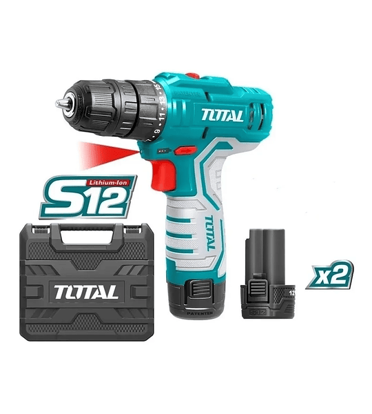 Taladro Inalambrico 1350rpm 10mm 2 Bat 12v Total Tdli12325