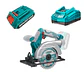 Sierra Circular Inalámbrica 20v + Cargador + Bateria Total Tsli1401 - Miniatura 1